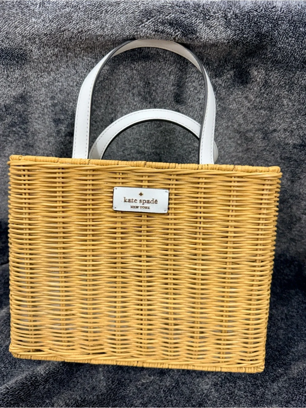 NEW Kate Spade New York  25th Anniversary Handbag Sam Wicker Drawstring GORGEOUS